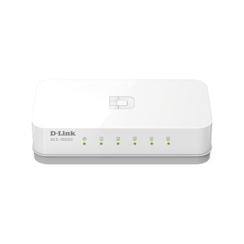 سوئیچ غیرمدیریتی دسکتاپ 5 پورت D-link با سرعت 10/100Mbps  مدل DES-1005C