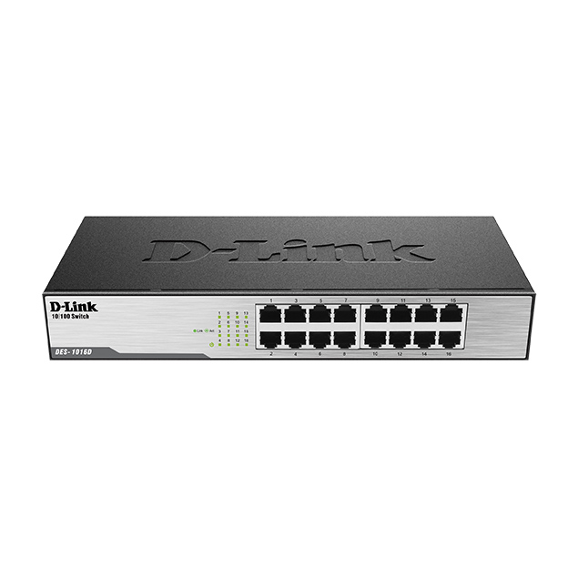 سوئیچ دسکتاپ 16 پورت Fast Ethernet با RJ-45 و Auto Uplink – مدل DES-1016D
